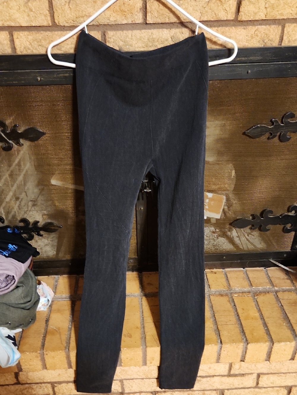 Forplay Black Fleece-Lined Leggings - Small